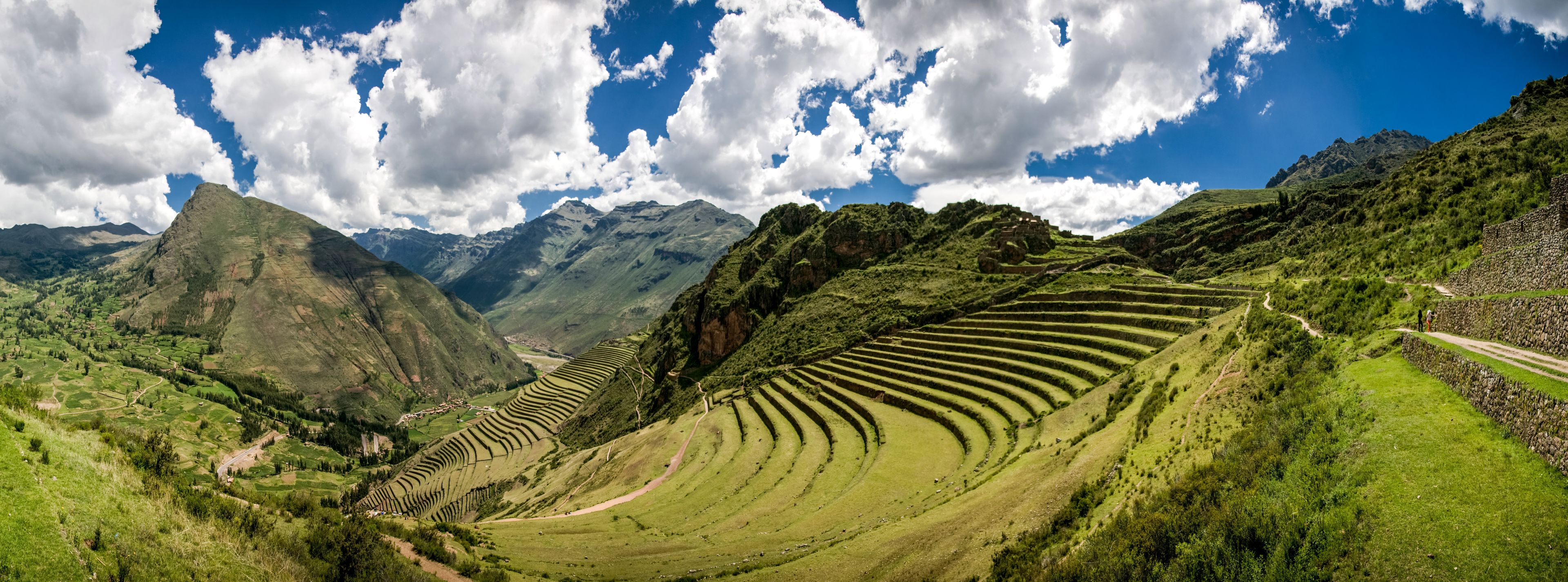 Our story, a SUSHISAMBA brand image representing Peruvian heritage featuring a Sacred Valley in Moray, Peru.