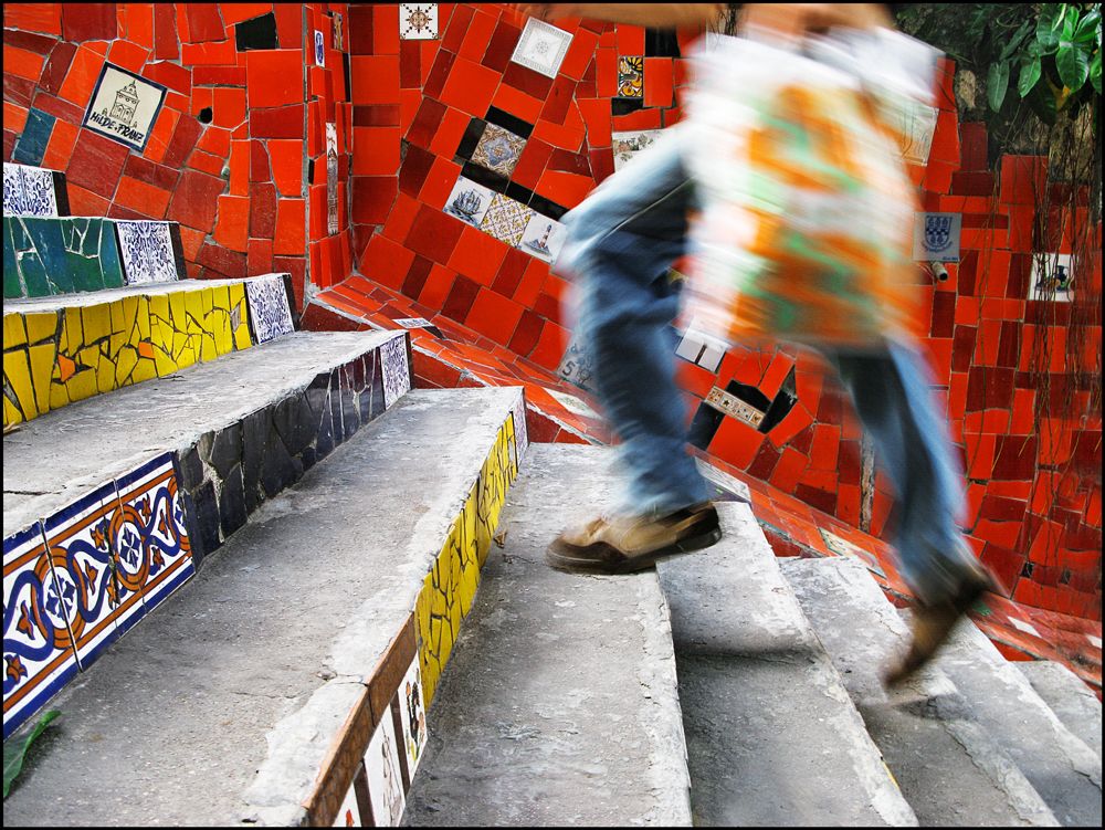 Our story, SUSHISAMBA cultural brand image representing our Brazilian heritage, of Selaron steps in Rio de Janeiro.